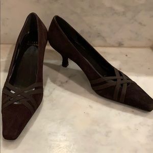 Chocolate Suede Stuart Weitzman Heels